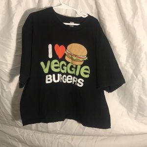 I Love Veggie Burgers American Apparel shirt